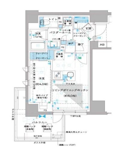 中板橋駅 徒歩3分 13階の物件間取画像