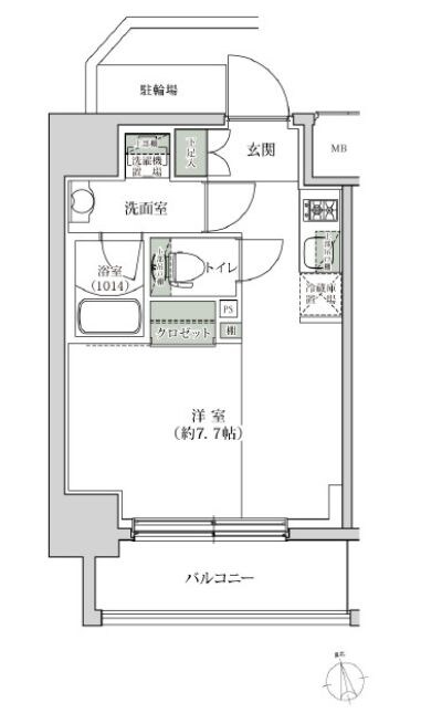 ルブリカント　アラカワ　ベースの物件間取画像