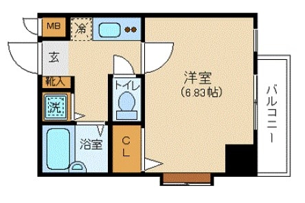 K＆W西新橋の物件間取画像