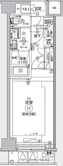 平和台駅 徒歩7分 6階の物件間取画像