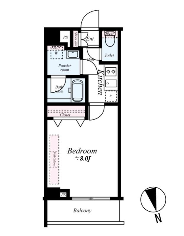 栄町駅 徒歩6分 4階の物件間取画像