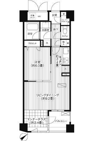 コスモリード新宿余丁町の物件間取画像