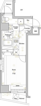 レアライズ新宿の物件間取画像