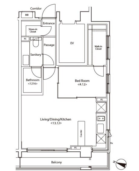 カスタリア新宿夏目坂の物件間取画像