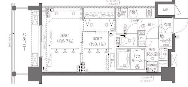 ZOOM新宿西落合の物件間取画像