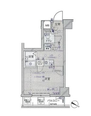 プレール月島RIVAGEの物件間取画像