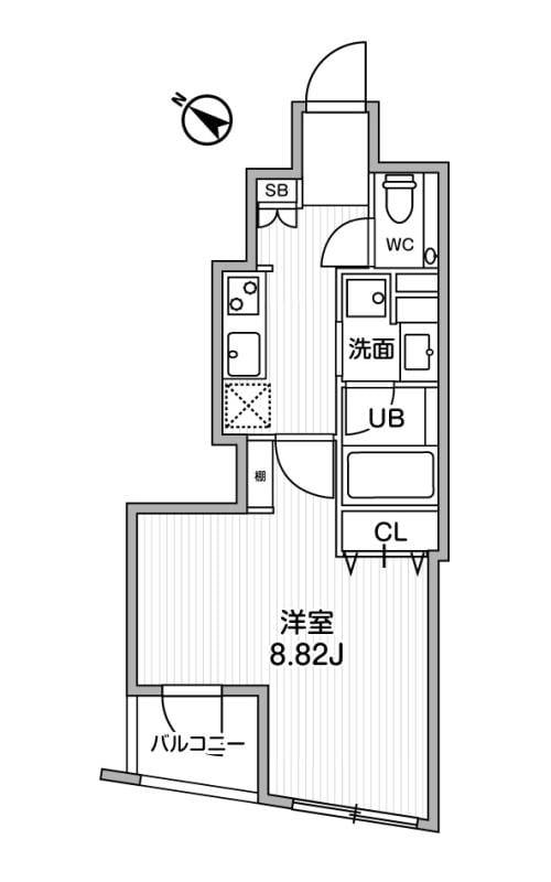 浜町駅 徒歩3分 6階の物件間取画像