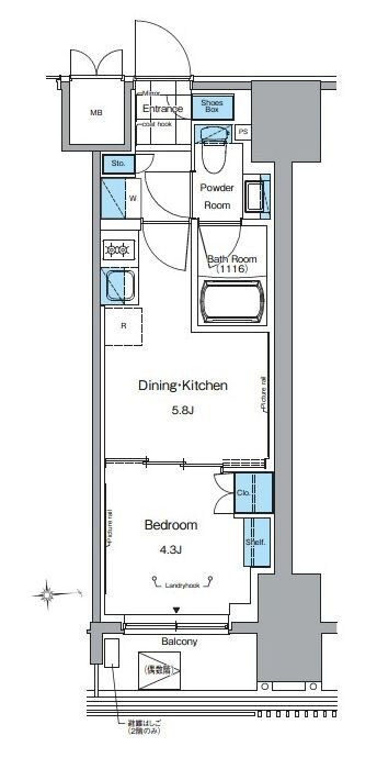 ルフォンプログレ田原町の物件間取画像