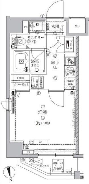 江戸川橋駅 徒歩4分 5階の物件間取画像