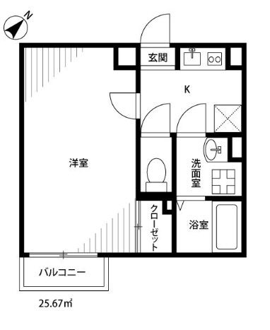 アムール Vert Uの物件間取画像