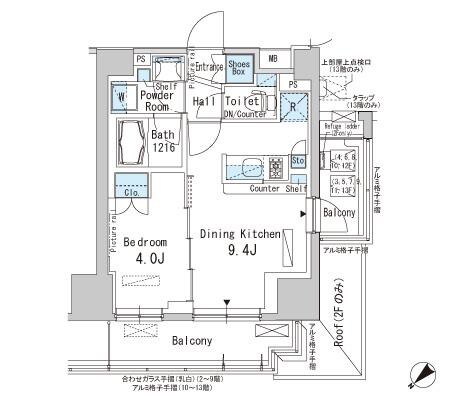 西巣鴨駅 徒歩5分 13階の物件間取画像