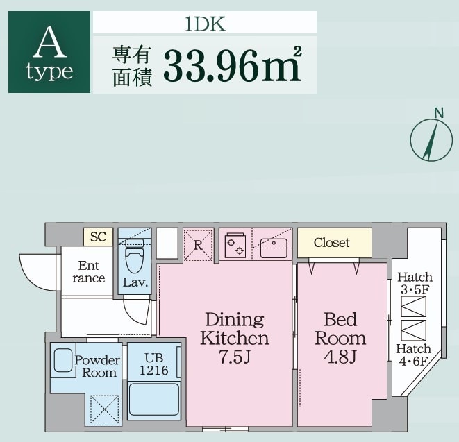 ウテナ西麻布の物件間取画像