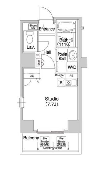 八丁堀駅 徒歩2分 4階の物件間取画像