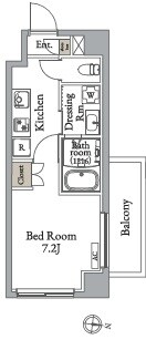 メトロステージ亀有の物件間取画像