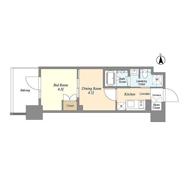 ジオエント上野稲荷町の物件間取画像
