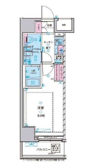 浅草駅 徒歩11分 11階の物件間取画像