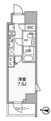 亀戸駅 徒歩5分 6階の物件間取画像