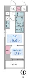 住吉駅 徒歩7分 8階の物件間取画像