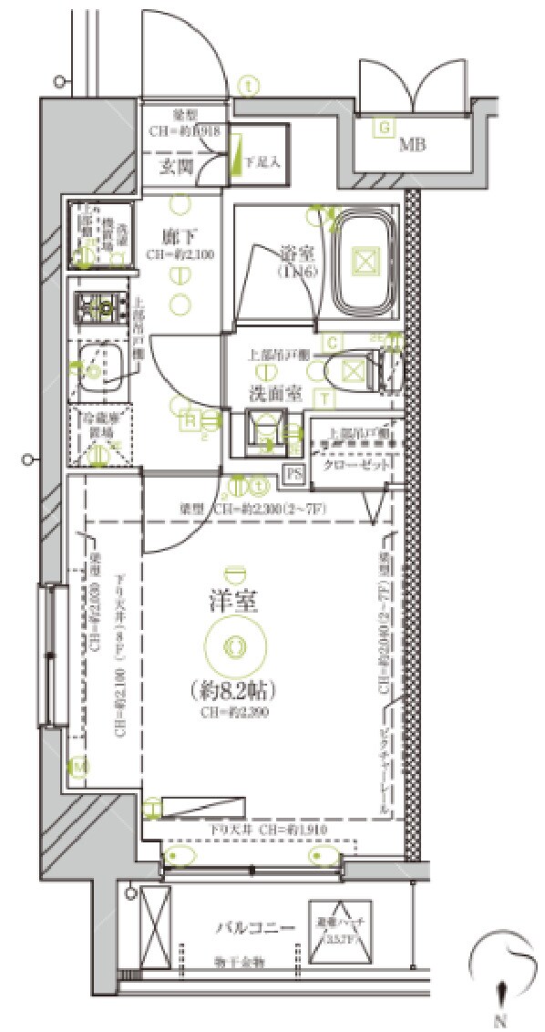 菊川駅 徒歩3分 9階の物件間取画像