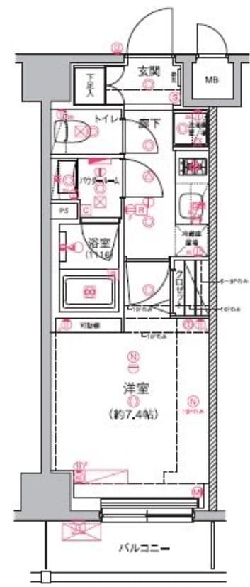 門前仲町駅 徒歩6分 10階の物件間取画像