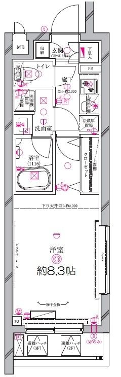 ディアレイシャス世田谷上町の物件間取画像