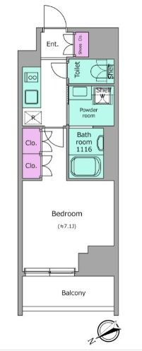 ドゥーエ三ノ輪Ⅰの物件間取画像