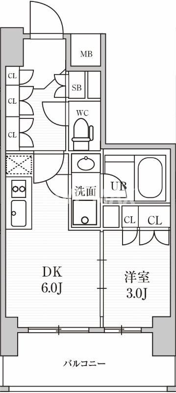シーズンフラッツ上野稲荷町の物件間取画像
