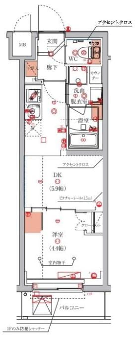 ハーモニーレジデンス東京八広ザ・スプレッドの物件間取画像