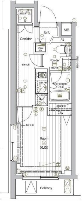 大崎駅 徒歩9分 5階の物件間取画像