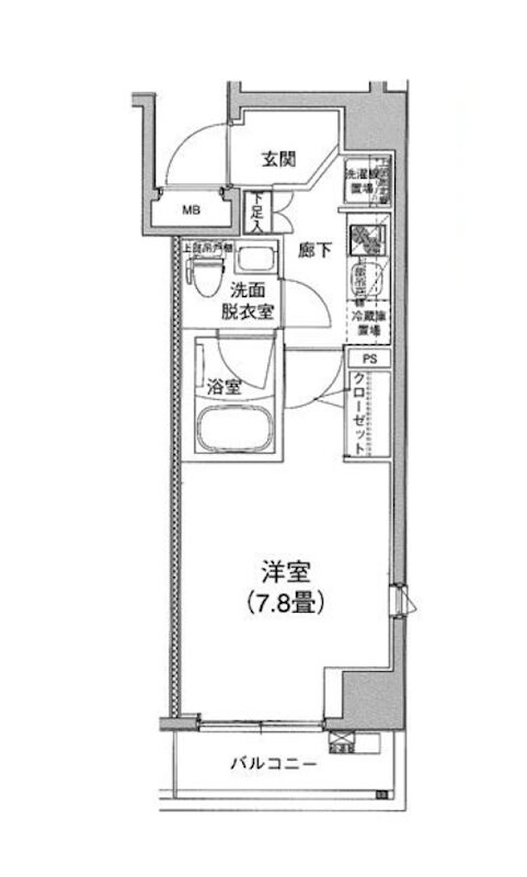 門前仲町駅 徒歩6分 8階の物件間取画像