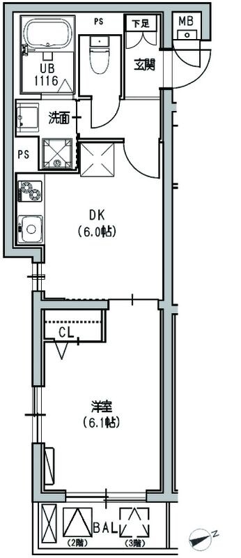 早稲田駅 徒歩6分 2階の物件間取画像