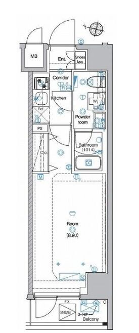 アンベリール亀戸パークの物件間取画像