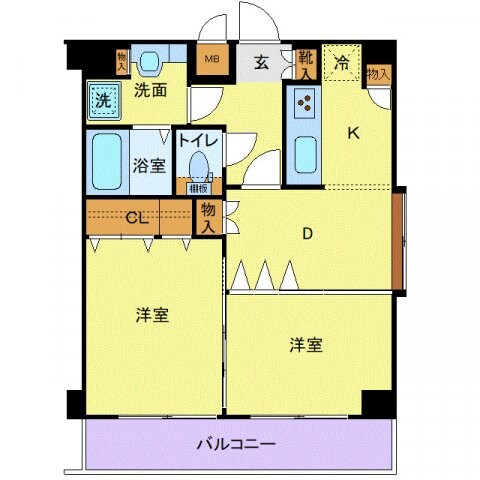 エスコート中野大和町の物件間取画像