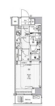 潮見駅 徒歩5分 1階の物件間取画像