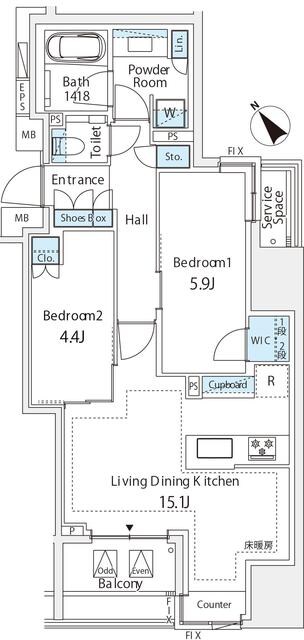 ミレアコート銀座プレミアの物件間取画像