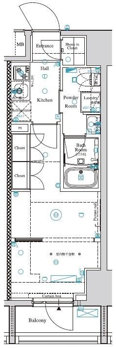 王子駅 徒歩6分 4階の物件間取画像