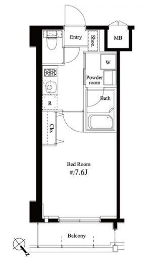 ハーモニーレジデンス門前仲町の物件間取画像