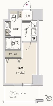 プライマル月島の物件間取画像