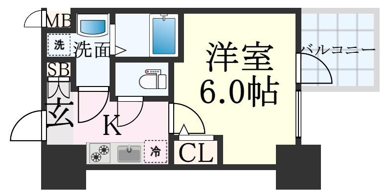 エスリード神戸三宮ヒルズの物件間取画像