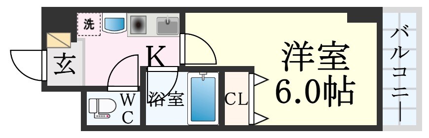 S-FORT神戸三宮北の物件間取画像