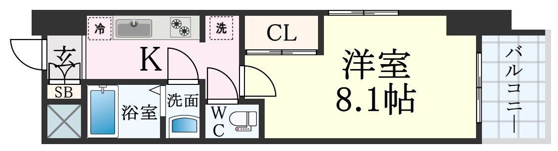 プロシード神戸元町の物件間取画像