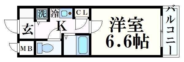 ロイヤルヒル神戸三ノ宮Ⅱの物件間取画像