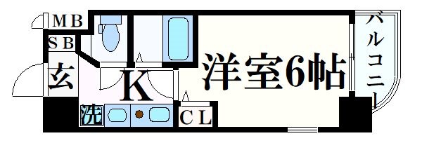 エステムコート神戸三宮山手センティールの物件間取画像