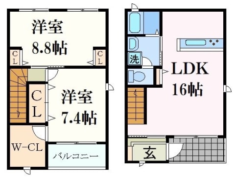 シャーメゾン北夙川A棟の物件間取画像