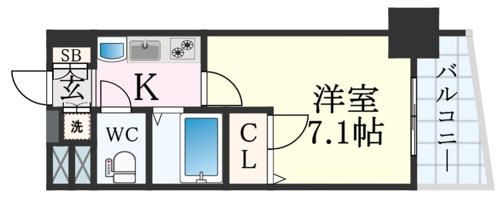 アスヴェルみなと元町オーシャンフロントの物件間取画像