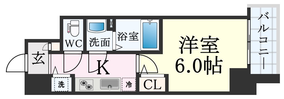 エスリード神戸三宮の物件間取画像