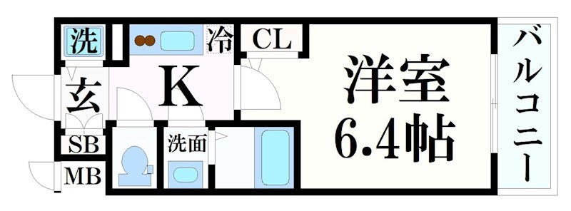 エスリード神戸兵庫駅マリーナスクエアの物件間取画像