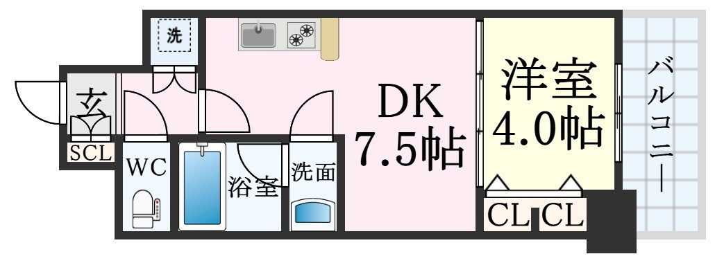 プレジオ神戸WESTの物件間取画像