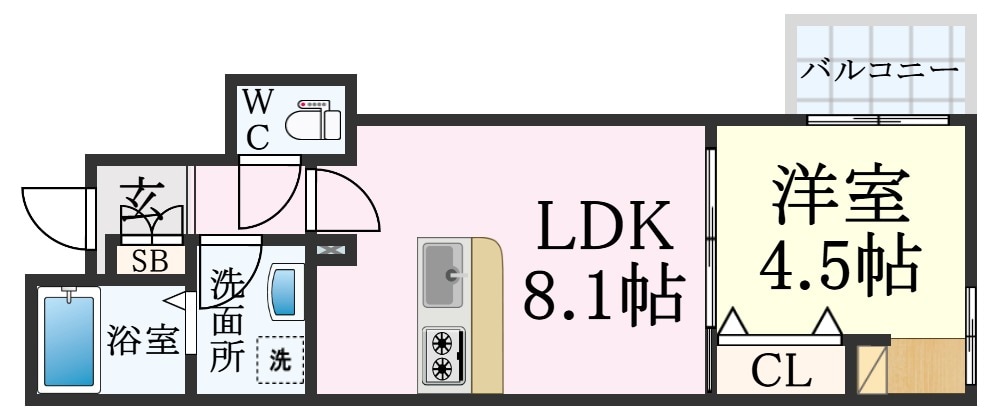 Lino月見山の物件間取画像