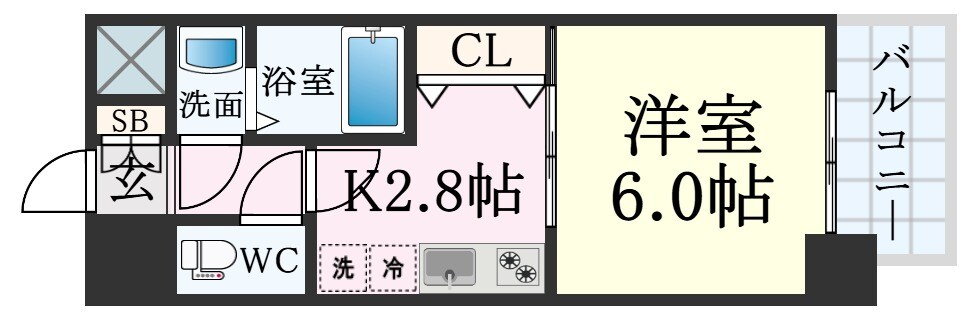 グルーブ新神戸Ariaの物件間取画像